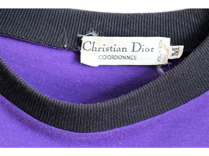 Christian Dior Baumwoll Langarm T-Shirt Größe M Mehrfarben - Ansicht 4
