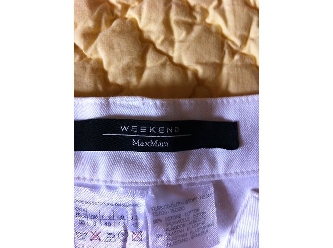 Weekend Max Mara Jeans aus Baumwolle Eggshell Aus weiß - Ansicht 3