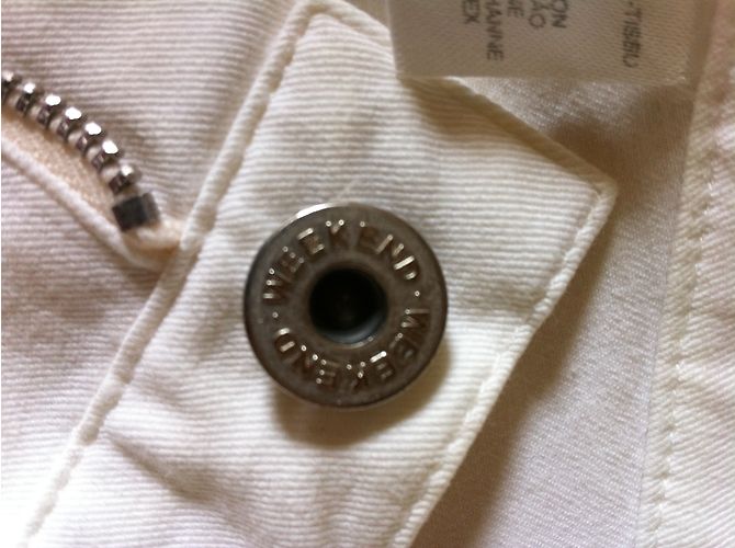 Weekend Max Mara Jeans aus Baumwolle Eggshell Aus weiß - Ansicht 4