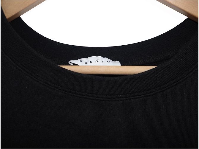 Sandro Sweatshirt de algodão preto - vista 2