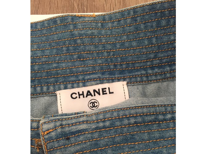 Chanel Falda Paris-Dallas Azul - vista 4