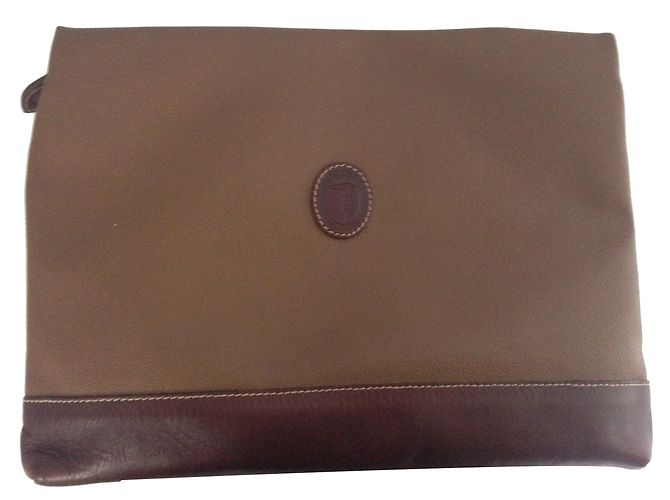 Clutch Trussardi in pelle color caramello - vista 2