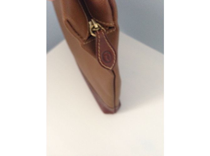 Clutch Trussardi in pelle color caramello - vista 7