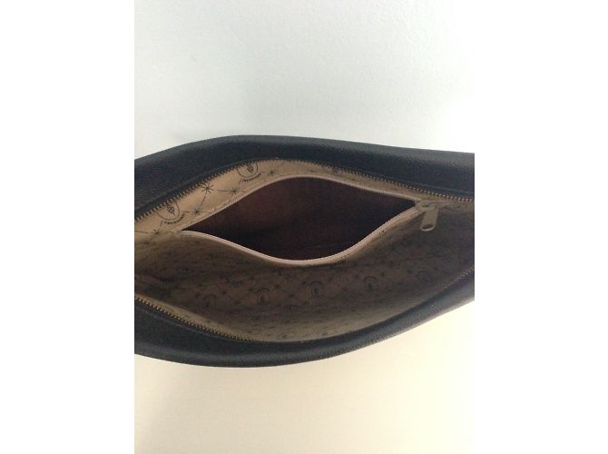 Pochette Trussardi in pelle nera Nero - vista 6