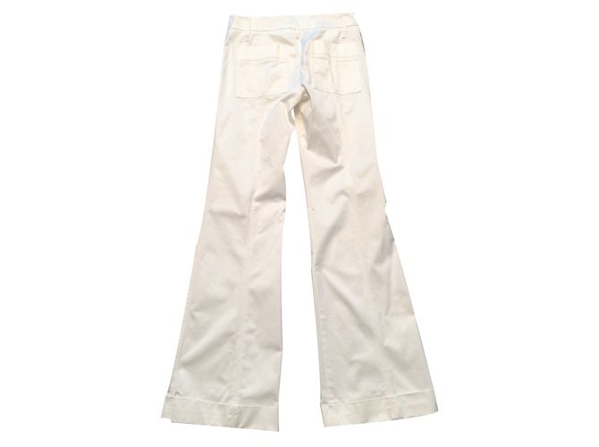 Pinko Hose aus weißem Baumwollsatin - Ansicht 2