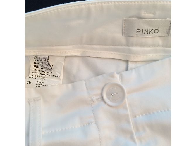 Pinko Hose aus weißem Baumwollsatin - Ansicht 3