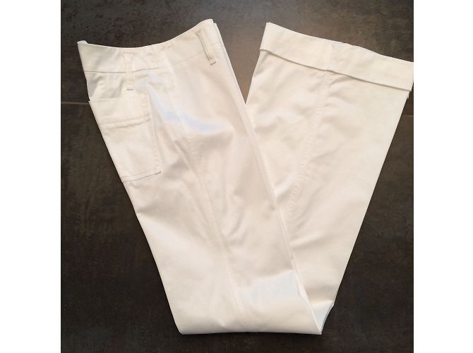 Pinko Hose aus weißem Baumwollsatin - Ansicht 4