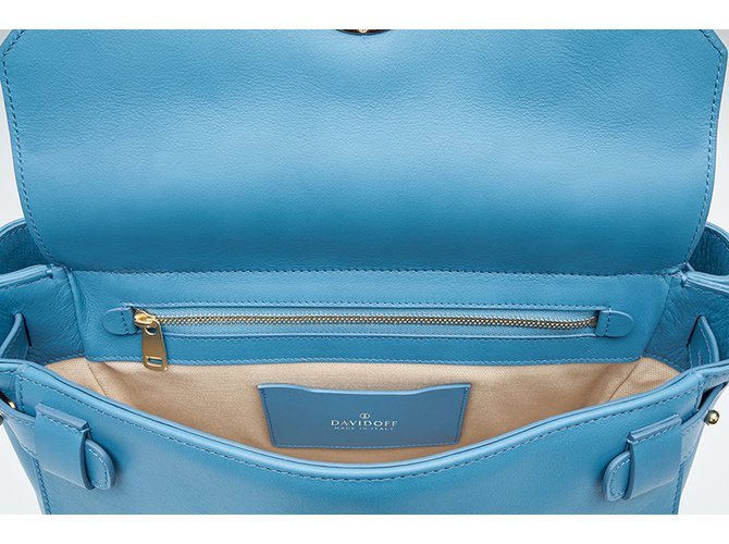 Borsa media Davidoff Gina Blu - vista 5