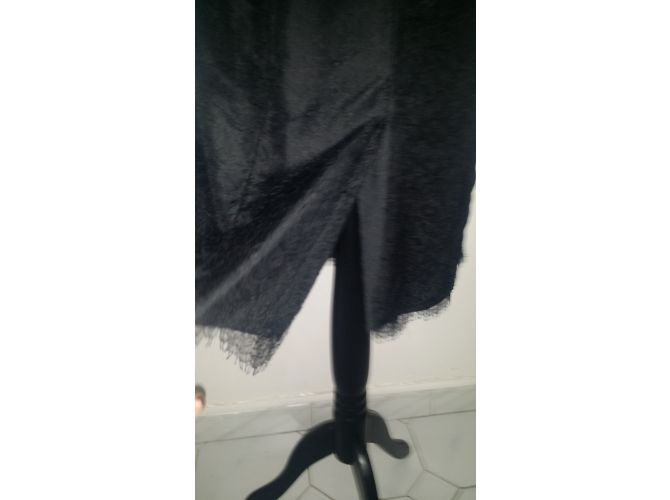 Robe bustier en dentelle noire Yves Saint Laurent - vue 6