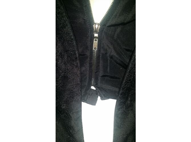 Robe bustier en dentelle noire Yves Saint Laurent - vue 8