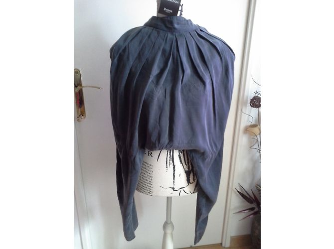 Maje Seidenharem Hose Blau Grau - Ansicht 4