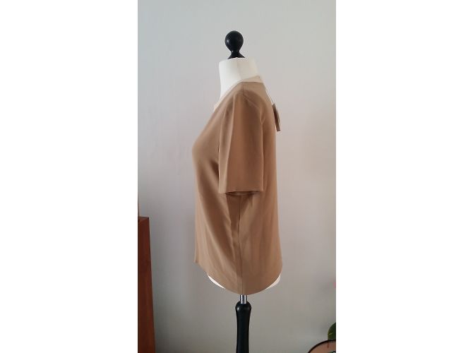 Top Chloé beige de viscosa de manga corta - vista 4