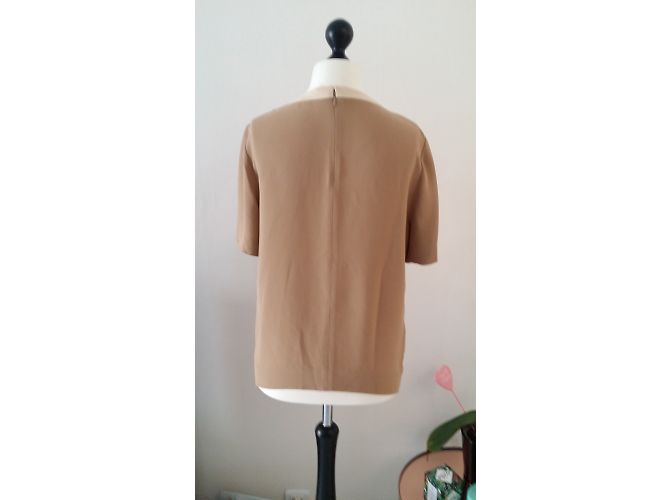 Top Chloé beige de viscosa de manga corta - vista 5