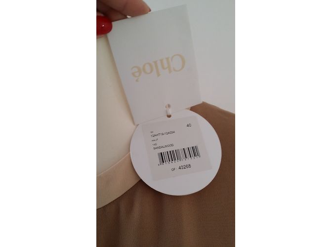 Top Chloé beige de viscosa de manga corta - vista 6