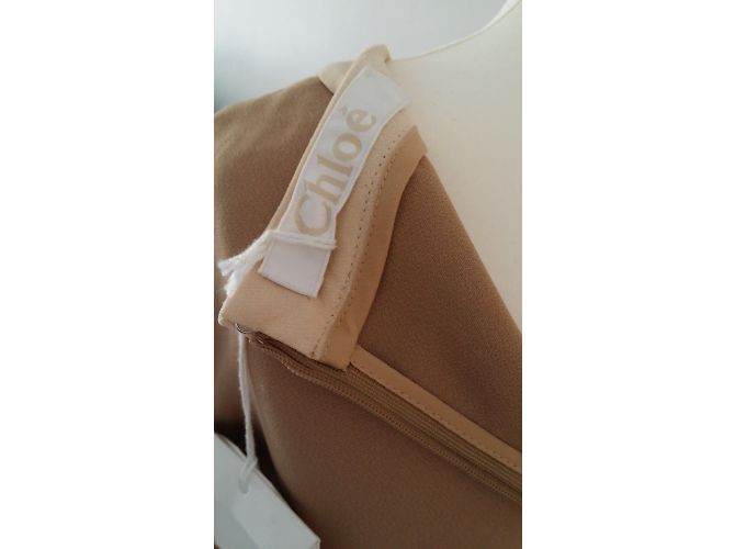 Top Chloé beige de viscosa de manga corta - vista 7