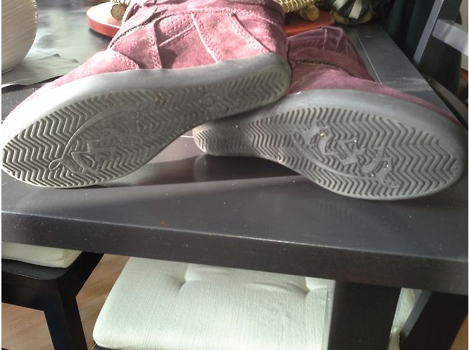 Baskets Ash en cuir prune 36 - vue 3