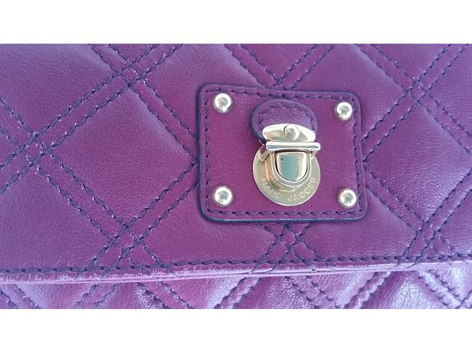 Borsa Marc Jacobs The Single Cover in pelle di agnello viola Porpora - vista 6
