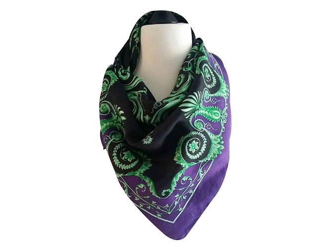 Versace Silk Scarf Multicolor 90x90 cm Multiple colors - view 2