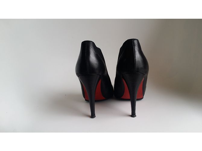 Stivaletti Christian Louboutin in pelle nera Nero - vista 4