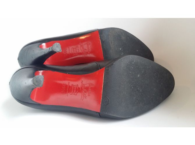 Stivaletti Christian Louboutin in pelle nera Nero - vista 5