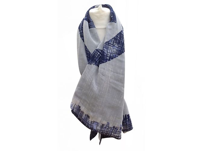 Tory Burch Pintado Hash rayado bufanda cara - vista 2