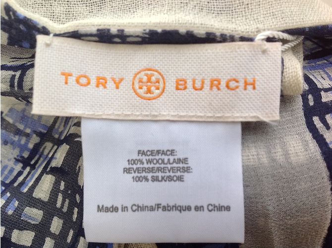 Tory Burch Pintado Hash rayado bufanda cara - vista 3