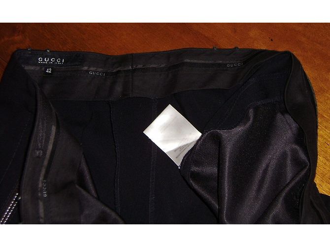 Gucci Hose aus schwarzer Wolle Größe 42 - Ansicht 3