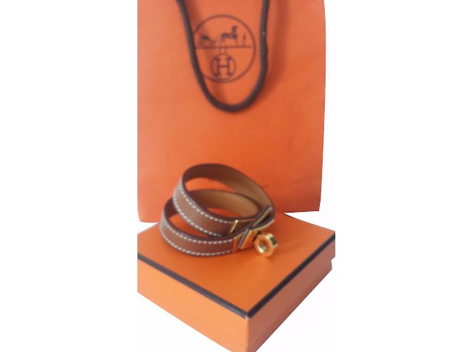 Hermès Pulsera de kelly Marrón claro - vista 2