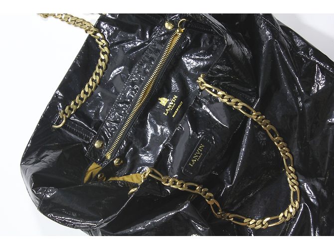 Lanvin Sacco di carta nero - vista 4