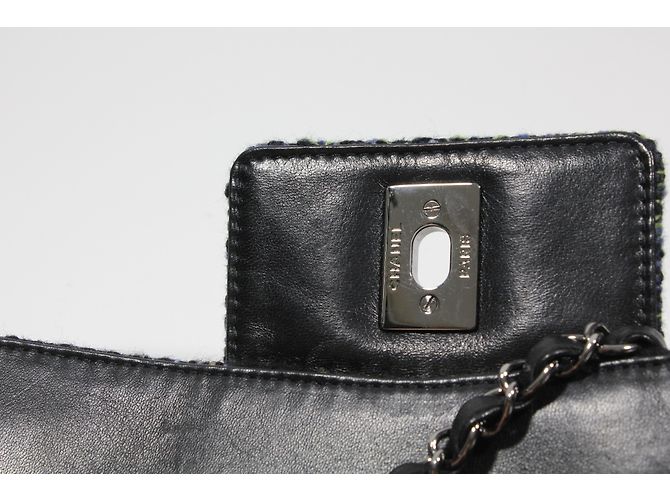 Chanel Borsa Mademoiselle Tweed Nero - vista 5