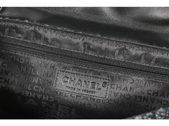 Chanel Borsa Mademoiselle Tweed Nero - vista 6