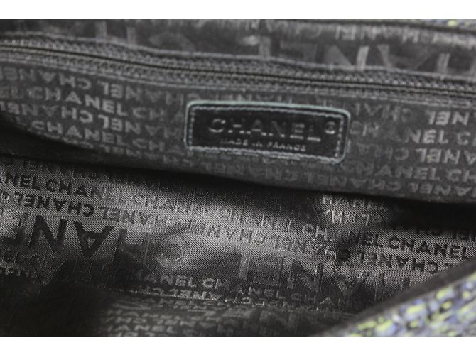 Chanel Borsa Mademoiselle Tweed Nero - vista 7