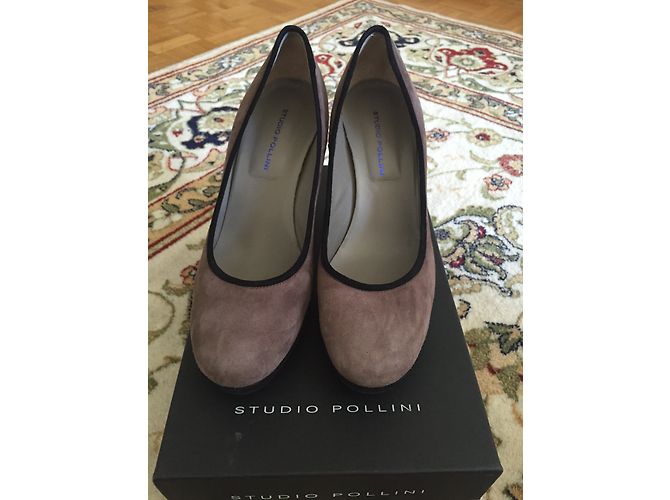 Studio Pollini Absatzschuhe aus Leder Grau Größe 40 - Ansicht 3