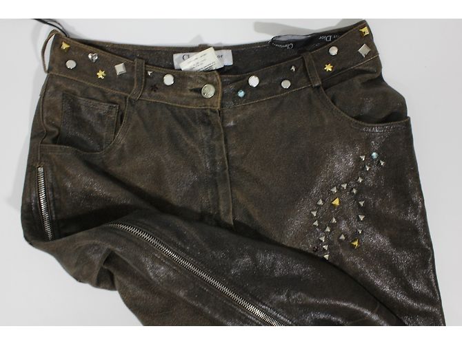 Dior Pantalones de cuero - vista 4