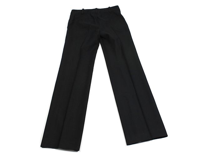 Calças largas pretas Chloé de seda e lã 34 Preto - vista 2