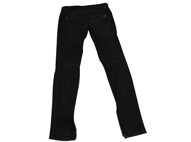 Jeans Balmain De Pierna Recta Negro Algodón - vista 2
