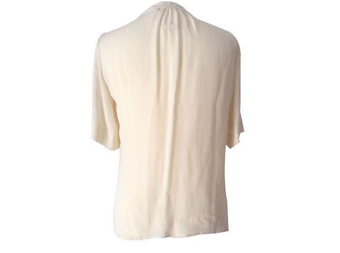 Blusa de seda Chloé cor eggshell Fora de branco - vista 2
