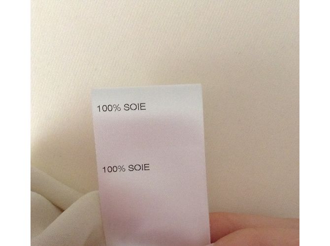 Blusa de seda Chloé cor eggshell Fora de branco - vista 4