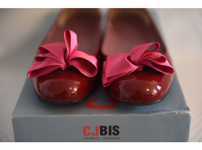 Charles Jourdan Bailarinas de Charol Rojo Oscuro Burdeos - vista 7