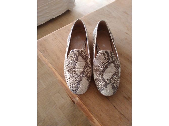 Autre Marque Mule Maripe in pelle stampa serpente beige - vista 7