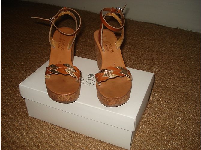 K Jacques Sandalen mit Keilabsatz Golden - Ansicht 4
