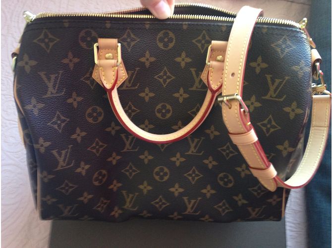 Louis Vuitton Speedy 30 monogramma banding Marrone - vista 3