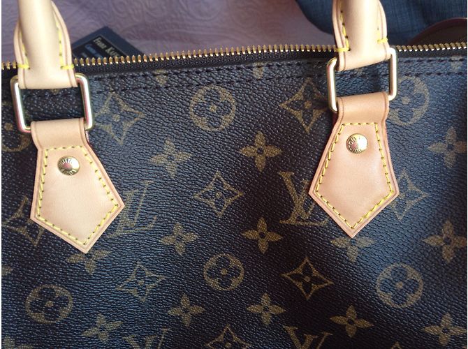 Louis Vuitton Speedy 30 monogramma banding Marrone - vista 5