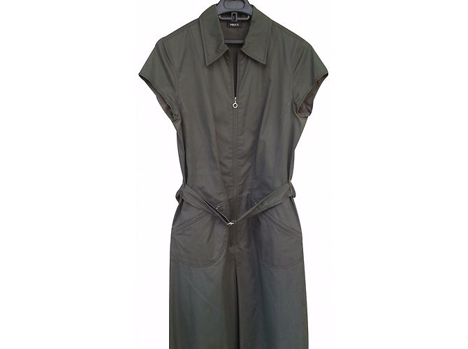 Autre Marque Vestido estilo blusa Mexx de algodón caqui - vista 2