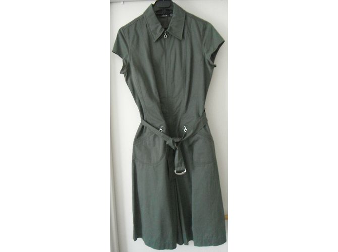 Autre Marque Vestido estilo blusa Mexx de algodón caqui - vista 4