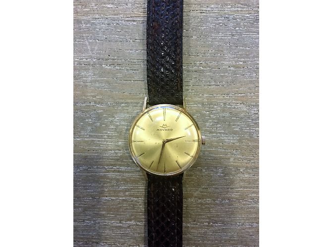 Movado Relógio Mecanico de Ouro Marrom - vista 5