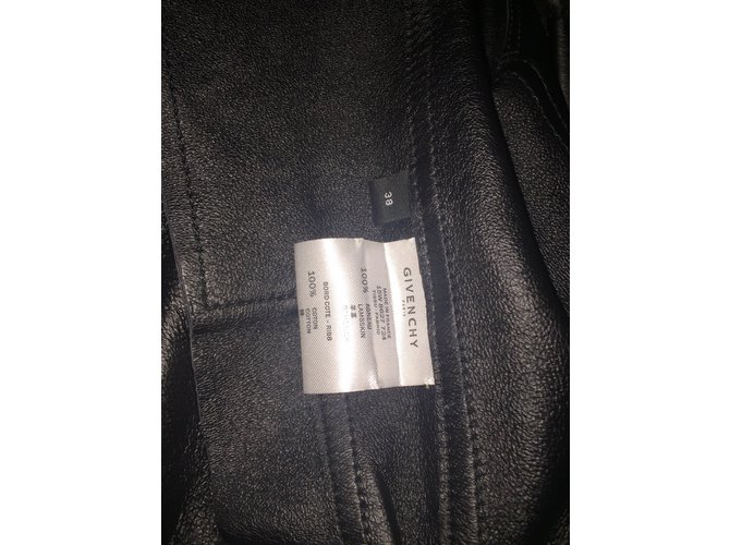 Givenchy Lederjacke mit Pelz IT38 Schwarz - Ansicht 6