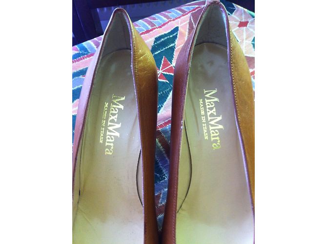 Max Mara Leder Pumps Caramel Größe 39 Karamell - Ansicht 3