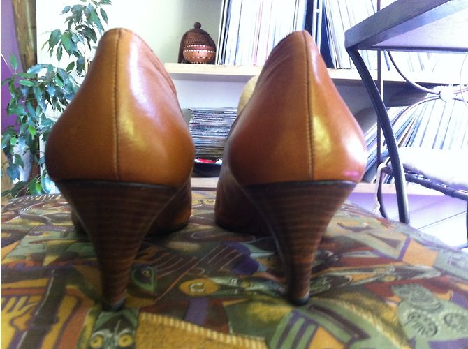 Max Mara Leder Pumps Caramel Größe 39 Karamell - Ansicht 4
