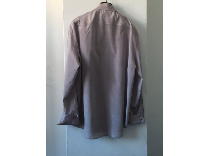 Chanel Camicia in seta con gemelli Porpora - vista 7